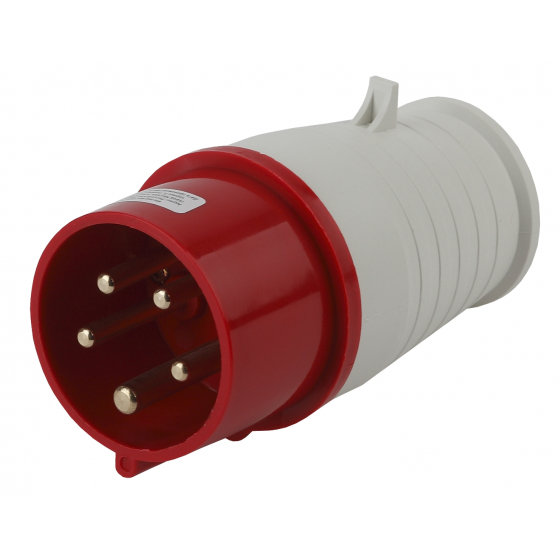 Вилка ЭРА V-16-3P-PE-N-IP44 переносная 015 3Р+РЕ+N 16А 380В IP44 Б0032851