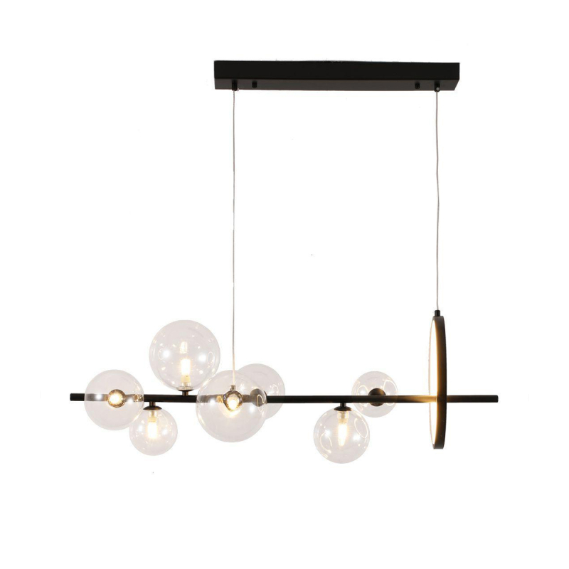 Подвесная люстра Delight Collection Art Deco Bubble KG1233P-7 black/clear Подвесная люстра Delight Collection Art Deco Bubble KG1233P-7 black/clear