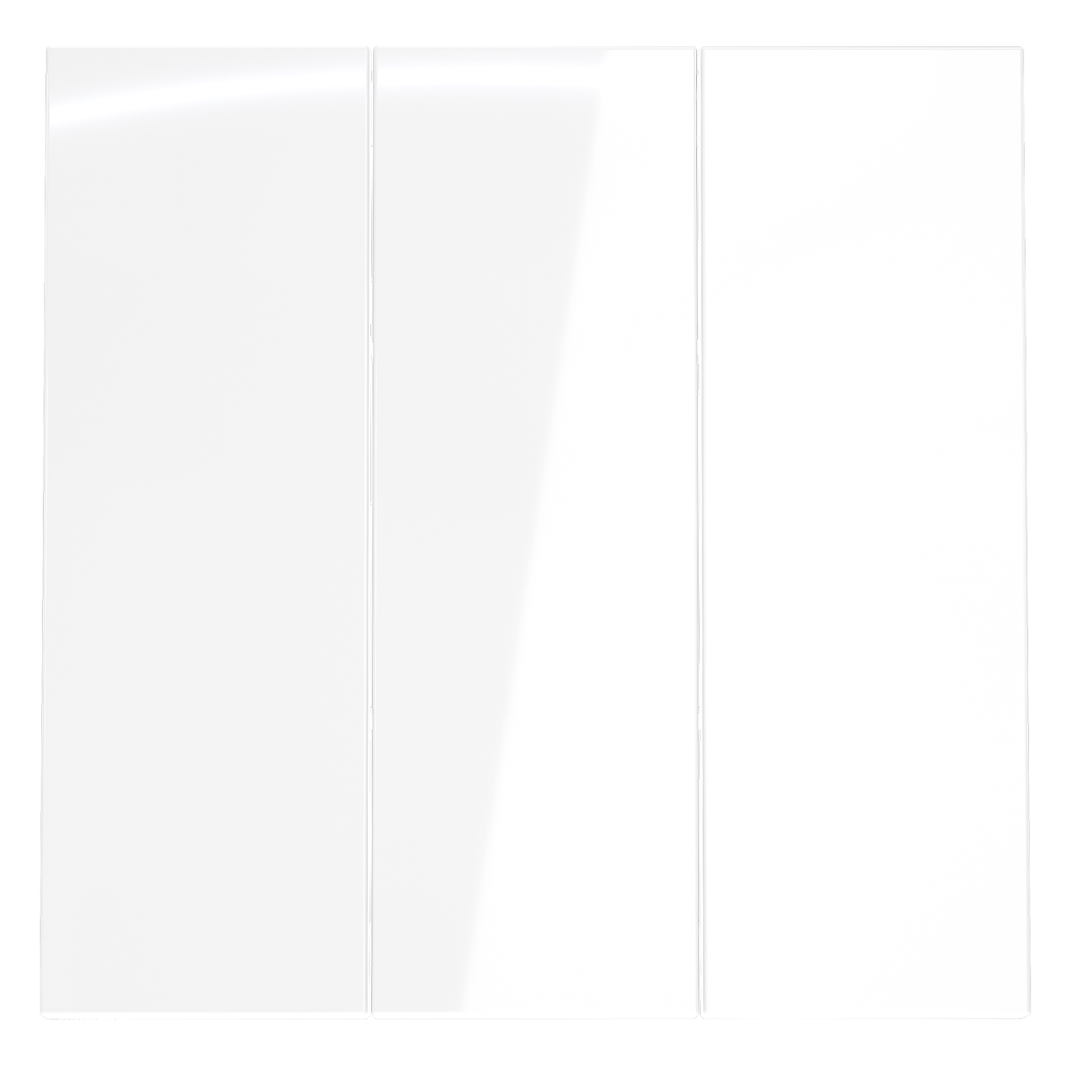 Клавиши для выключателя/переключателя трехклавишного Voltum S70 (белый глянцевый) VLS000501