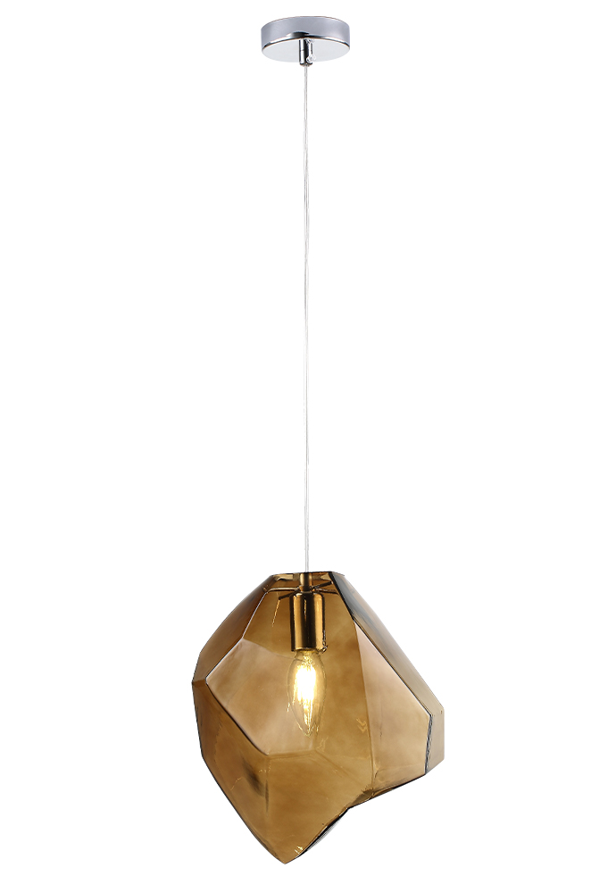 Подвесной светильник Crystal Lux NUESTRO SP1 CHROME/BROWN Подвесной светильник Crystal Lux NUESTRO SP1 CHROME/BROWN