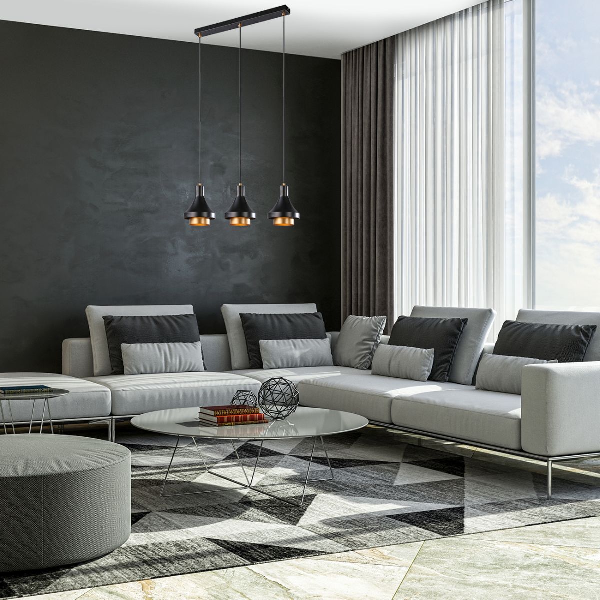 Подвесной светильник Escada Nora 1147/3S Black