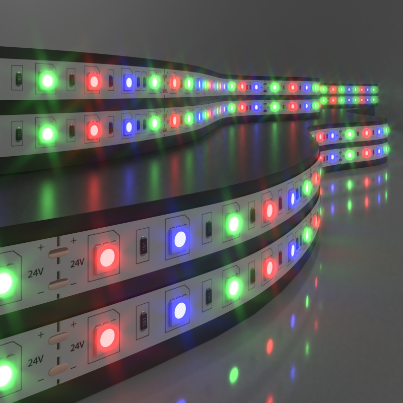 Светодиодная лента Elektrostandard 24V 14,4W 60Led 5050 IP20 RGB, 5м 4690389167713 a052977
