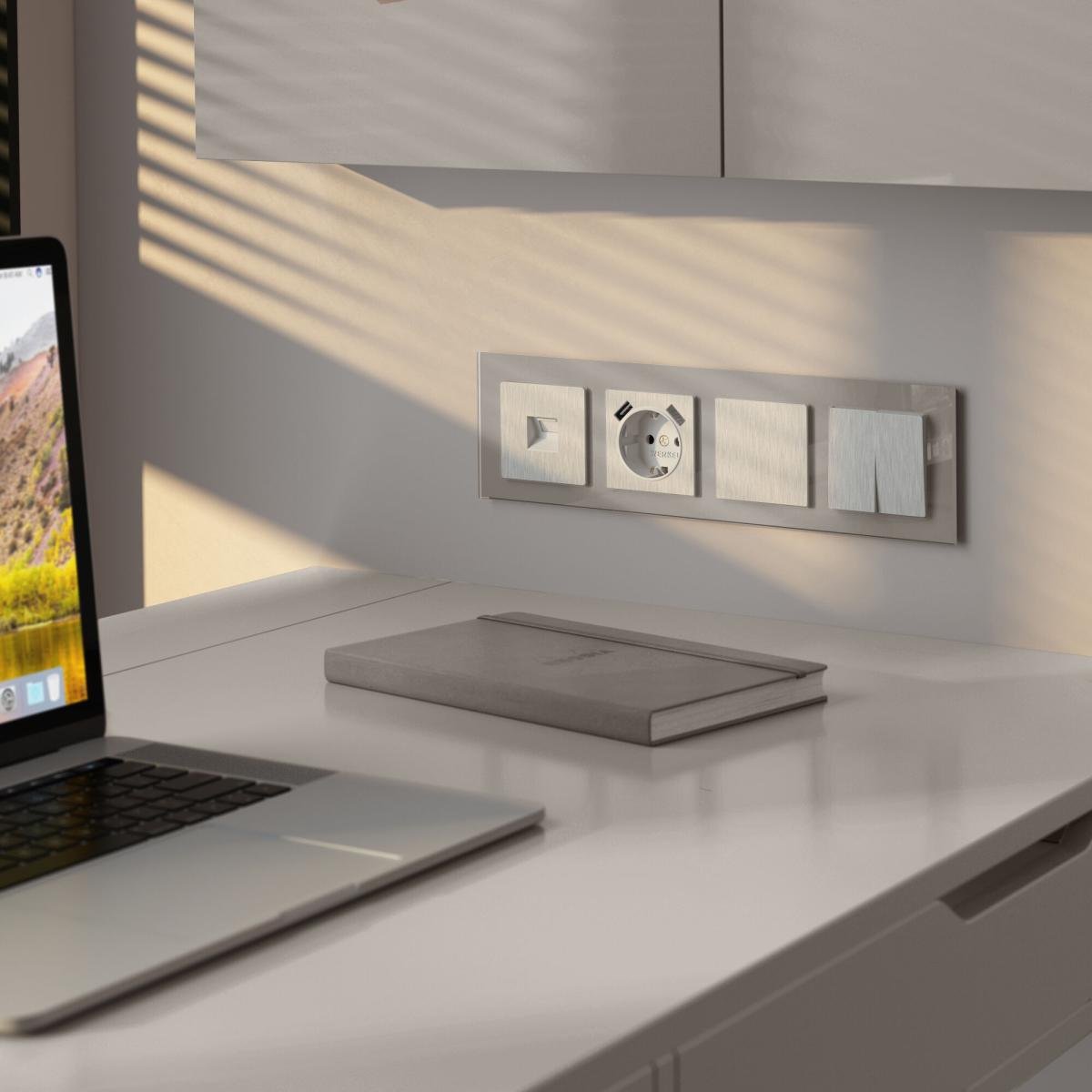Накладка для розетки USB Werkel перламутровый рифленый W1179513 4690389161087