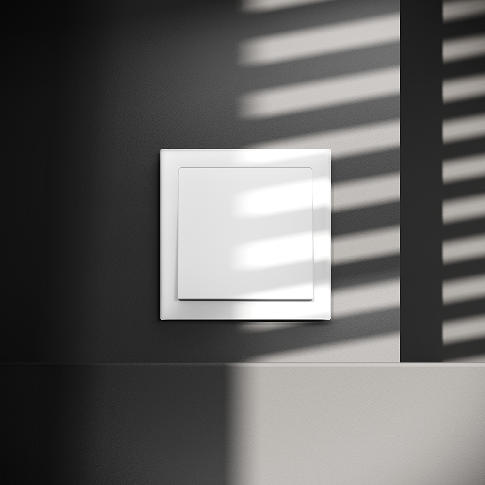 Проходной переключатель одноклавишный Voltum S70 VLS010302 (белый матовый)