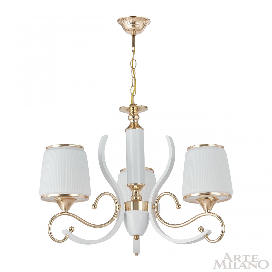Подвесная люстра Arte Milano Florentia-3857 303857/3 Wh/Gd