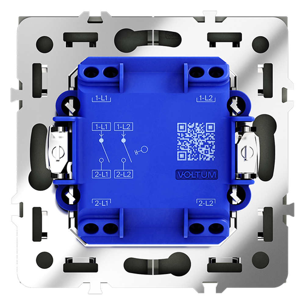 Выключатель двухклавишный Voltum S70 VLS020107 (графит)