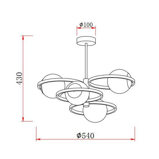 Подвесная люстра Rivoli Ariadna 4074-304 Б0047336
