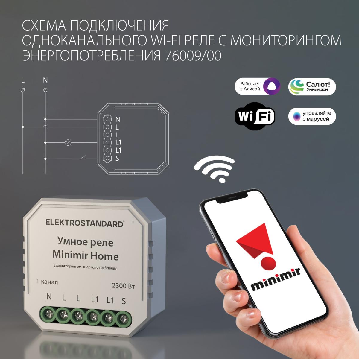 WI-FI реле Elektrostandard 76009/00 4690389193132 a062688