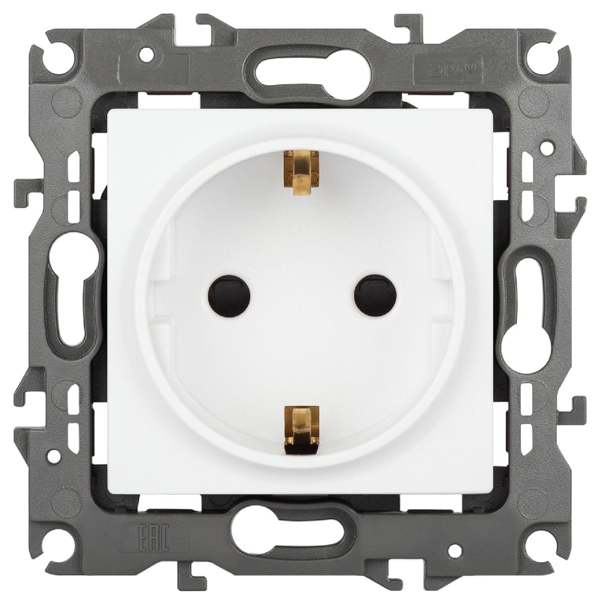 Розетка одноместная со шторками Эра 12-2102-01М Б0065661