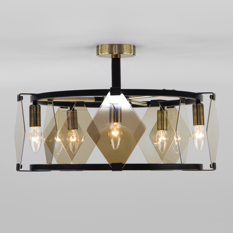 Потолочная люстра Eurosvet Aragon 60116/5 черный Потолочная люстра Eurosvet Aragon 60116/5 черный