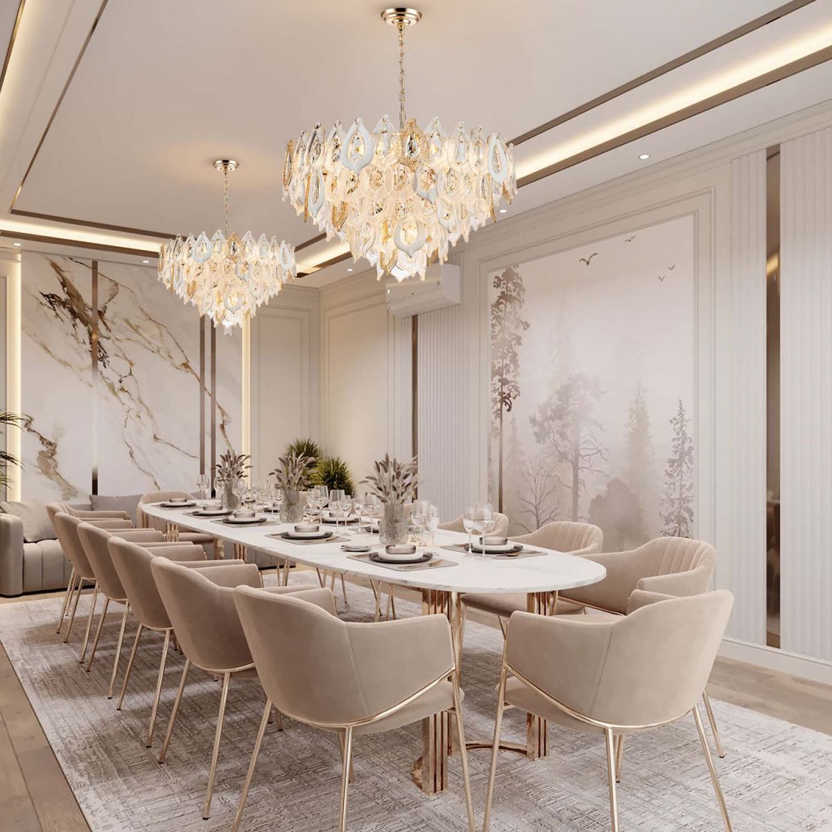 Подвесная люстра Modelux ML.6197.600 GD