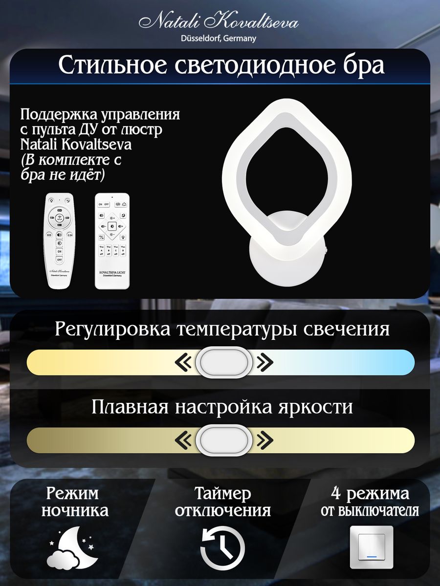 Бра Natali Kovaltseva LED LAMPS 81139/1W