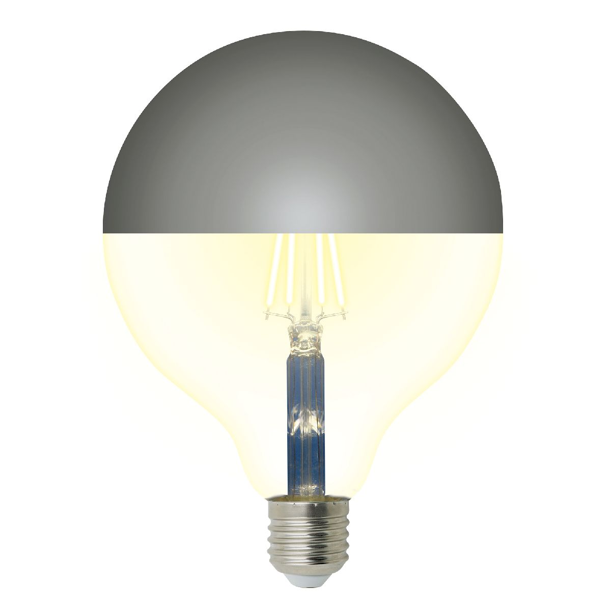 Лампа светодиодная Uniel LED-G125-4W/4000K/E27/CL MIRROR/CHROME PLS02WH UL-00011794 Лампа светодиодная Uniel LED-G125-4W/4000K/E27/CL MIRROR/CHROME PLS02WH UL-00011794