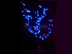 Дерево светодиодное "Куст Сакура", Синее, 224LED, 0.8х0.8м, 12W