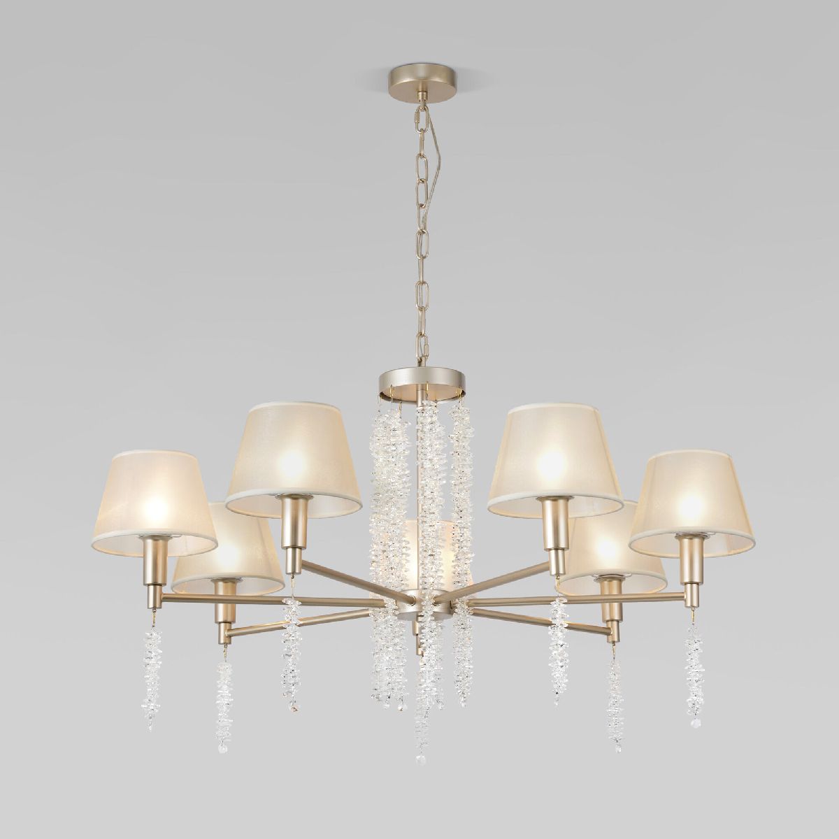 Подвесная люстра Eurosvet Charuel 60148/7 матовое золото a064945 Подвесная люстра Eurosvet Charuel 60148/7 матовое золото a064945