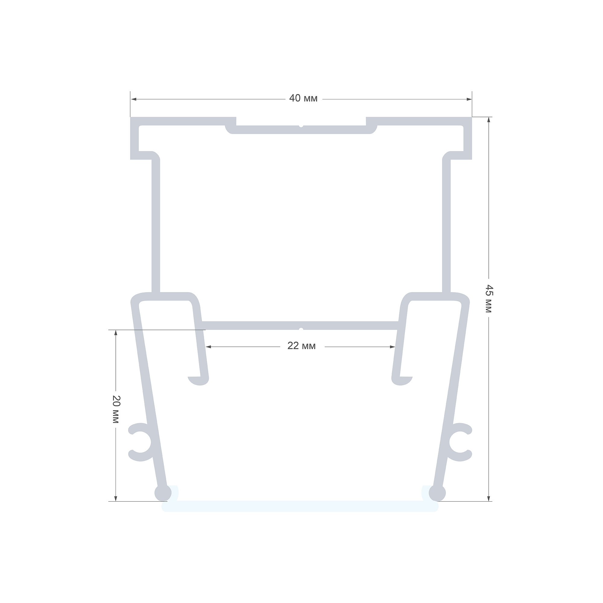 Алюминиевый профиль для натяжного потолка Apeyron 08-57