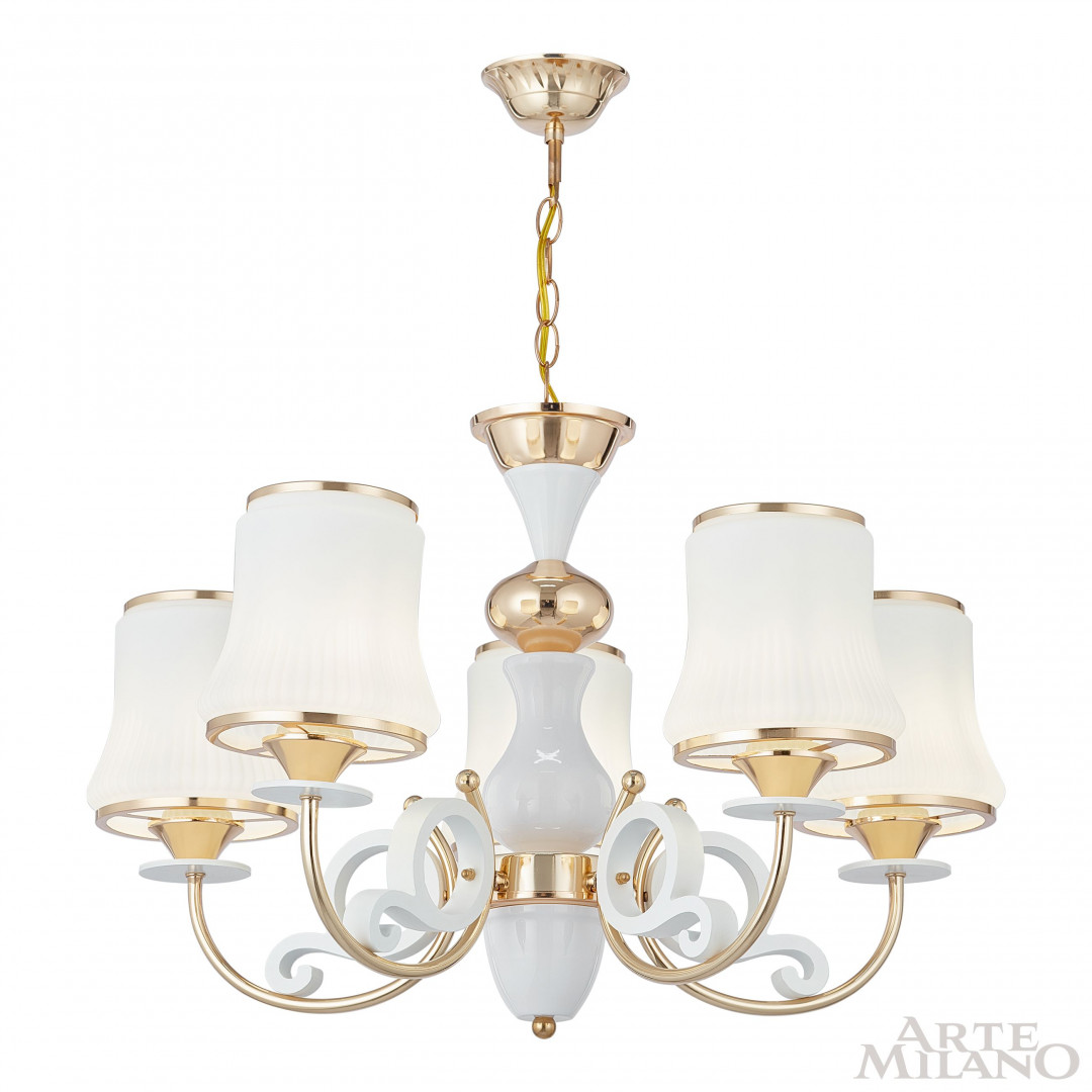 Подвесная люстра Arte Milano Florentia-1097 301097/5 Wh/Gd