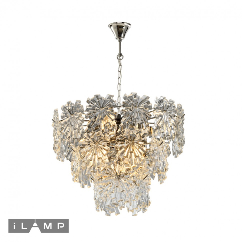 Подвесная люстра iLamp Homy P2545-8 Nickel Подвесная люстра iLamp Homy P2545-8 Nickel