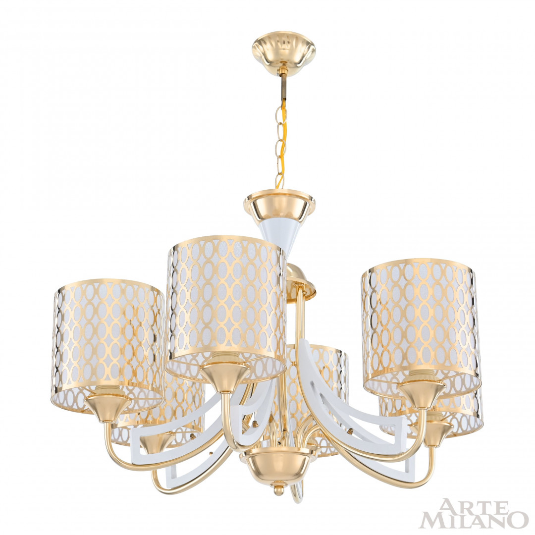 Подвесная люстра Arte Milano Florentia-3387 303387/6 Wh/Gd