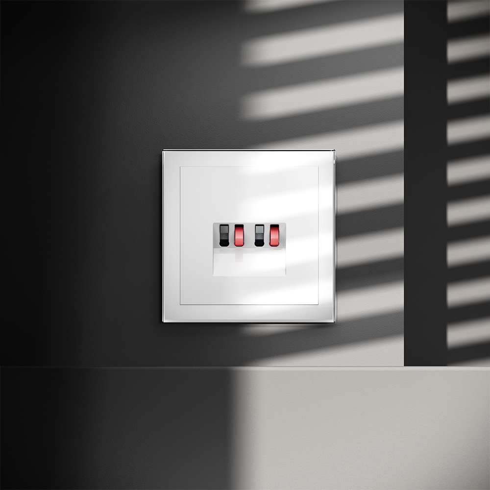 Розетка акустическая Voltum S70 VLS060301 (белый глянцевый)