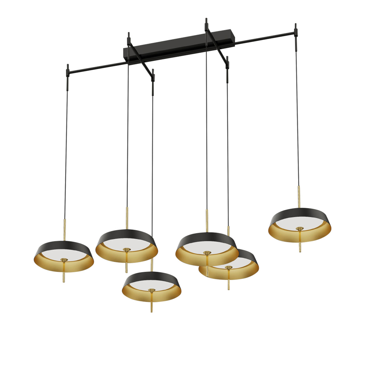 Подвесная люстра DeLight Collection MD18001061-6B  black/gold Подвесная люстра DeLight Collection MD18001061-6B  black/gold