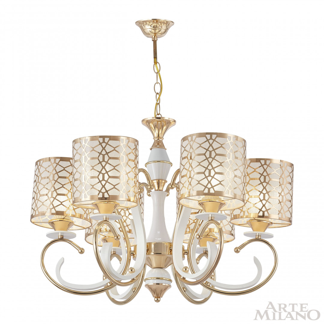 Подвесная люстра Arte Milano Florentia-1237 301237/6 Wh/Gd