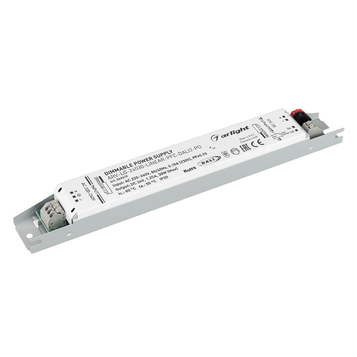 Блок питания Arlight ARV-LG-24030-LINEAR-PFC-DALI2-PD (24V, 1.25A, 30W) 049479 Блок питания Arlight ARV-LG-24030-LINEAR-PFC-DALI2-PD (24V, 1.25A, 30W) 049479