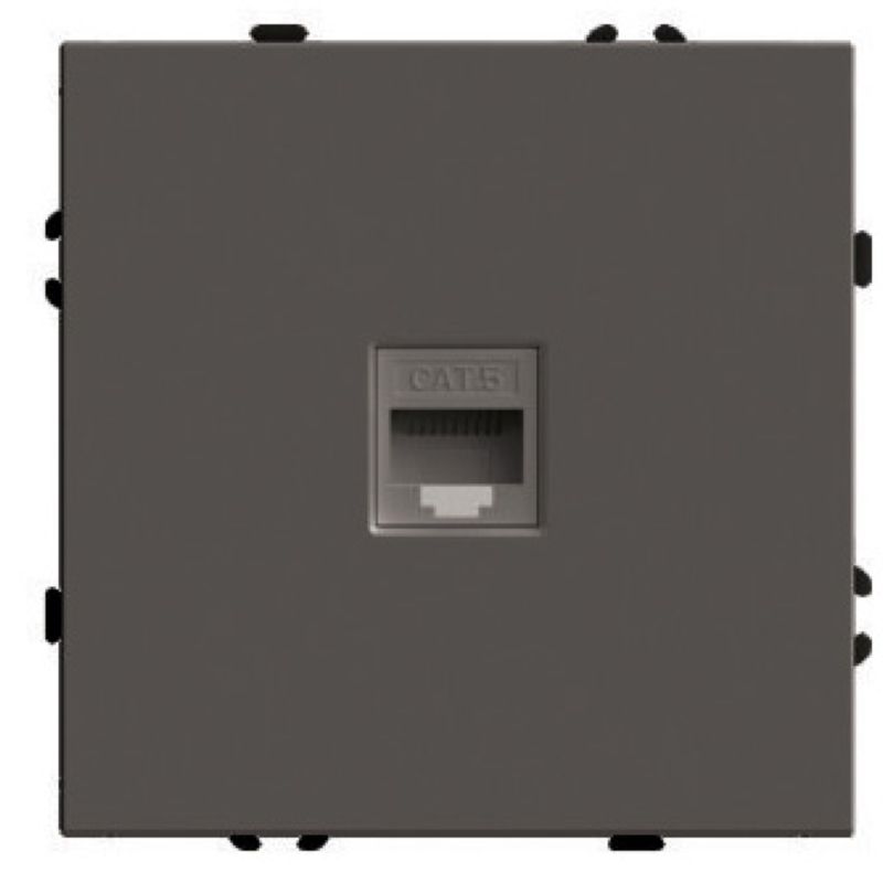 Розетка компьютерная 1-местная RJ-45 (механизм) Stekker Эмили RST00-5117-09 антрацит soft touch 49925