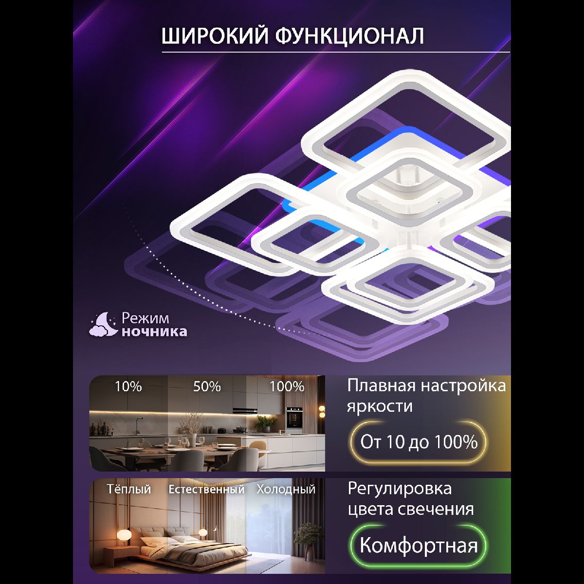 Потолочная люстра Natali Kovaltseva Spektr LED LAMPS 81108/6C