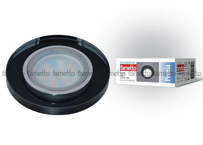 Встраиваемый светильник Fametto Peonia DLS-P106 GU5.3 CHROME/BLACK Встраиваемый светильник Fametto Peonia DLS-P106 GU5.3 CHROME/BLACK