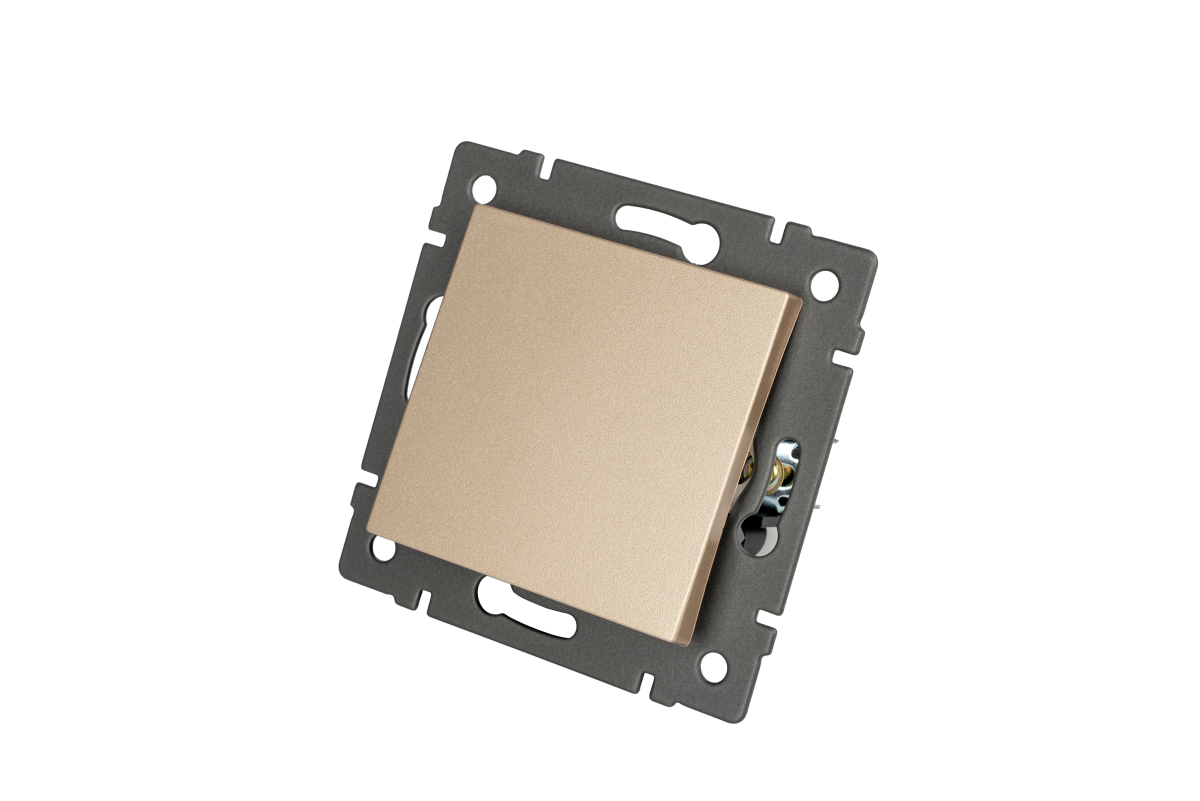 Механизм выключателя одноклавишный перекрёстный Arlight SWT-MKX1-PL-GD-V (250V, 10A) 049878