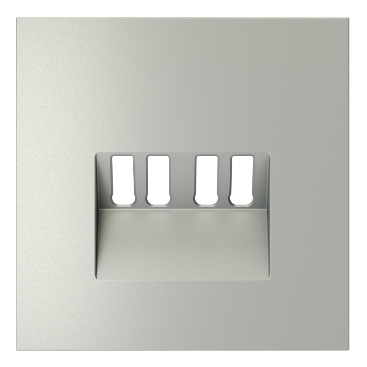 Накладка для розетки акустической 4-местной  Voltum S70 (сталь) VLS001505