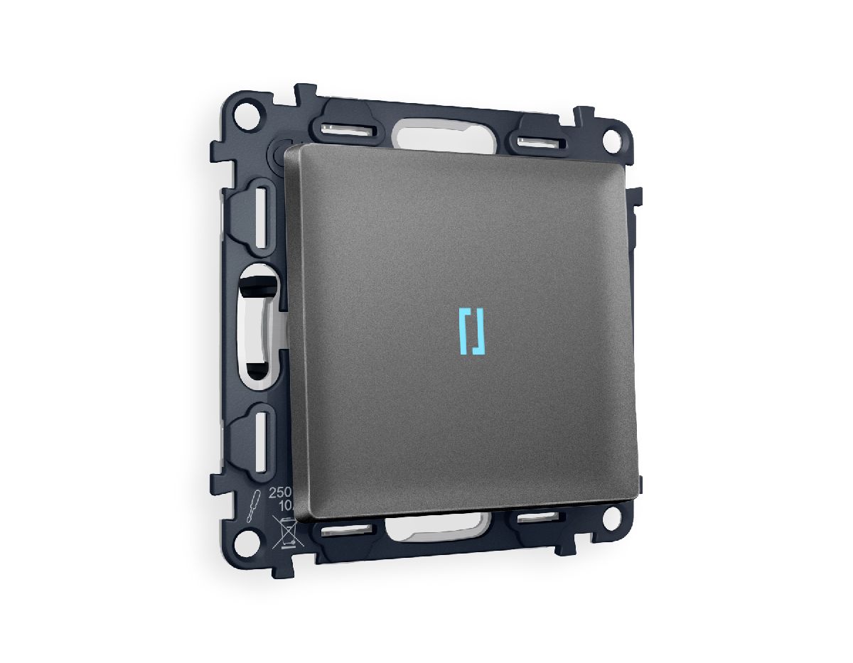 Комплект механизма 1-кл выключателя с подсветкой Ambrella Volt Alfa MA652020