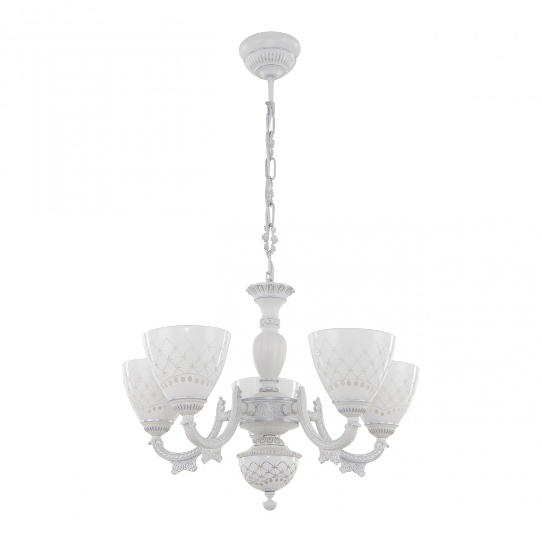 Подвесная люстра Arte Milano 343837/5 WT+SL Подвесная люстра Arte Milano 343837/5 WT+SL