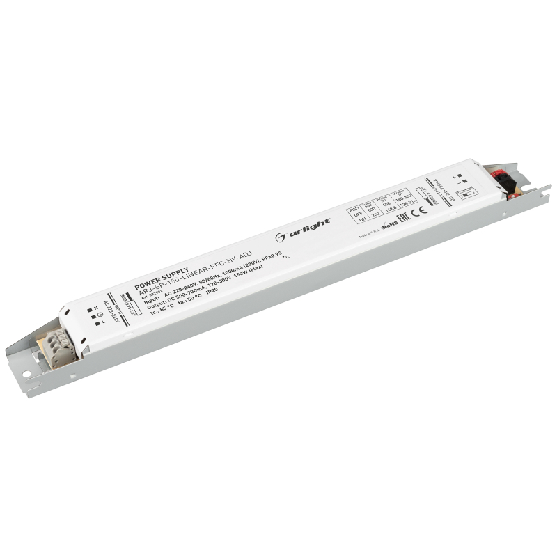 Блок питания Arlight ARJ-SP-150-Linear-PFC-HV-ADJ (150W, 500-700mA) 032902 Блок питания Arlight ARJ-SP-150-Linear-PFC-HV-ADJ (150W, 500-700mA) 032902