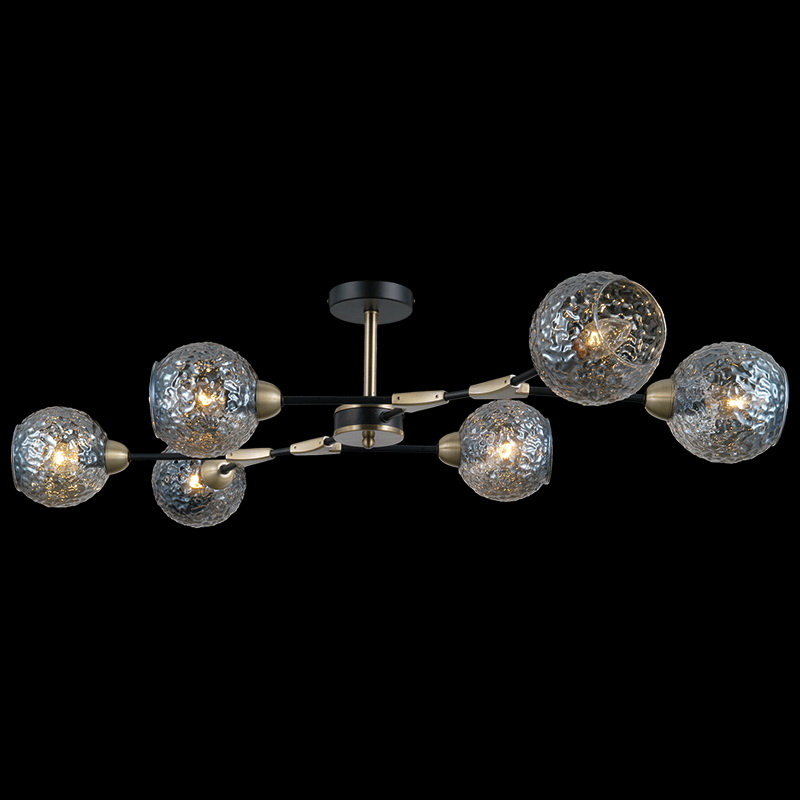 Люстра на штанге Illumico IL0253-6CSQ-79 BK AB Люстра на штанге Illumico IL0253-6CSQ-79 BK AB
