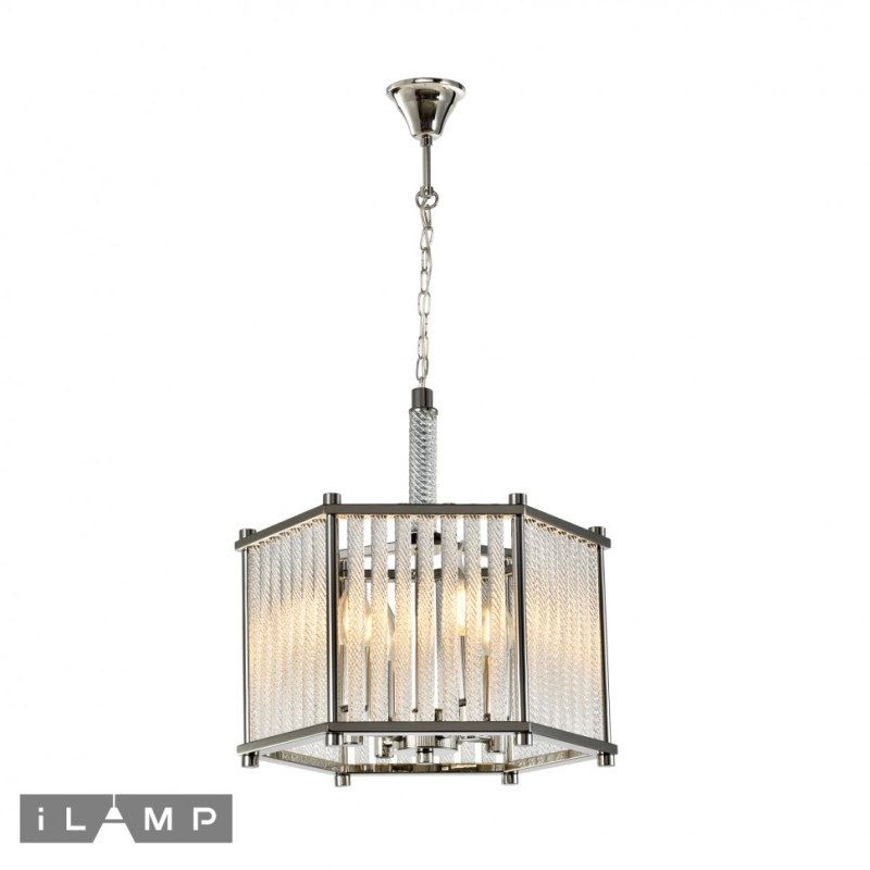 Подвесная люстра iLamp Rich P9509-4 Nickel Подвесная люстра iLamp Rich P9509-4 Nickel