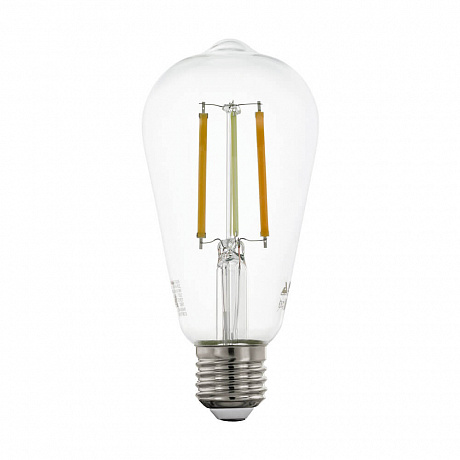 Лампа светодиодная филаментная диммируемая Eglo E27 6W 2200-6500K прозрачная 12577
