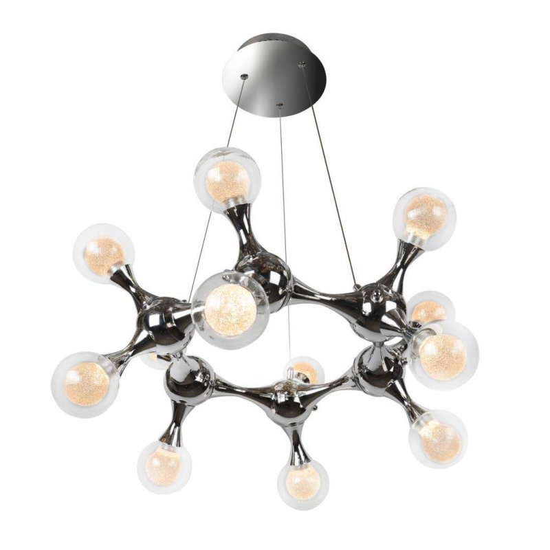 Подвесная светодиодная люстра iLedex Blossom C4465-12R CR Подвесная светодиодная люстра iLedex Blossom C4465-12R CR