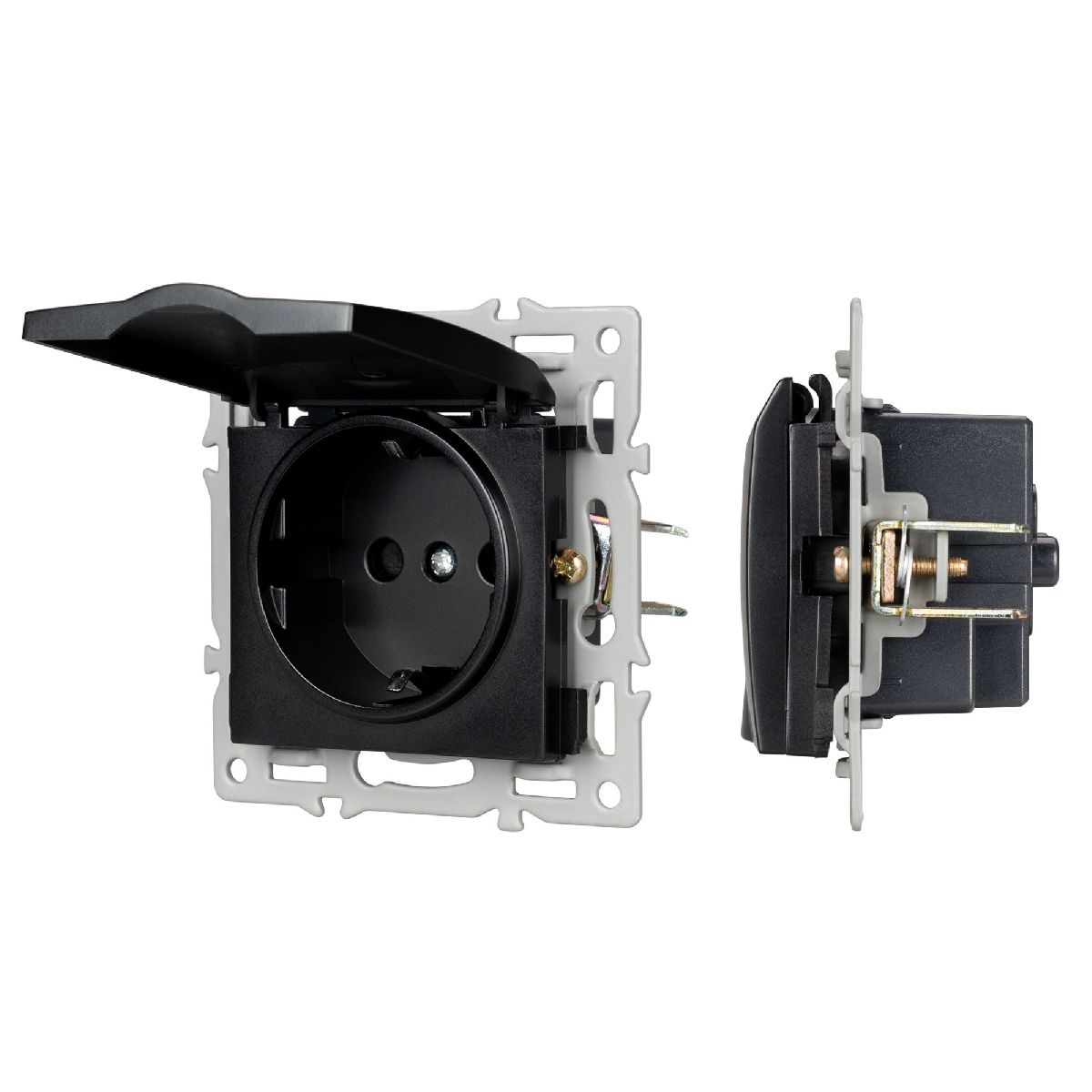 Механизм розетки влагозащищенный Arlight SCT-MCP-PL-BK (250V, 16A) 043746