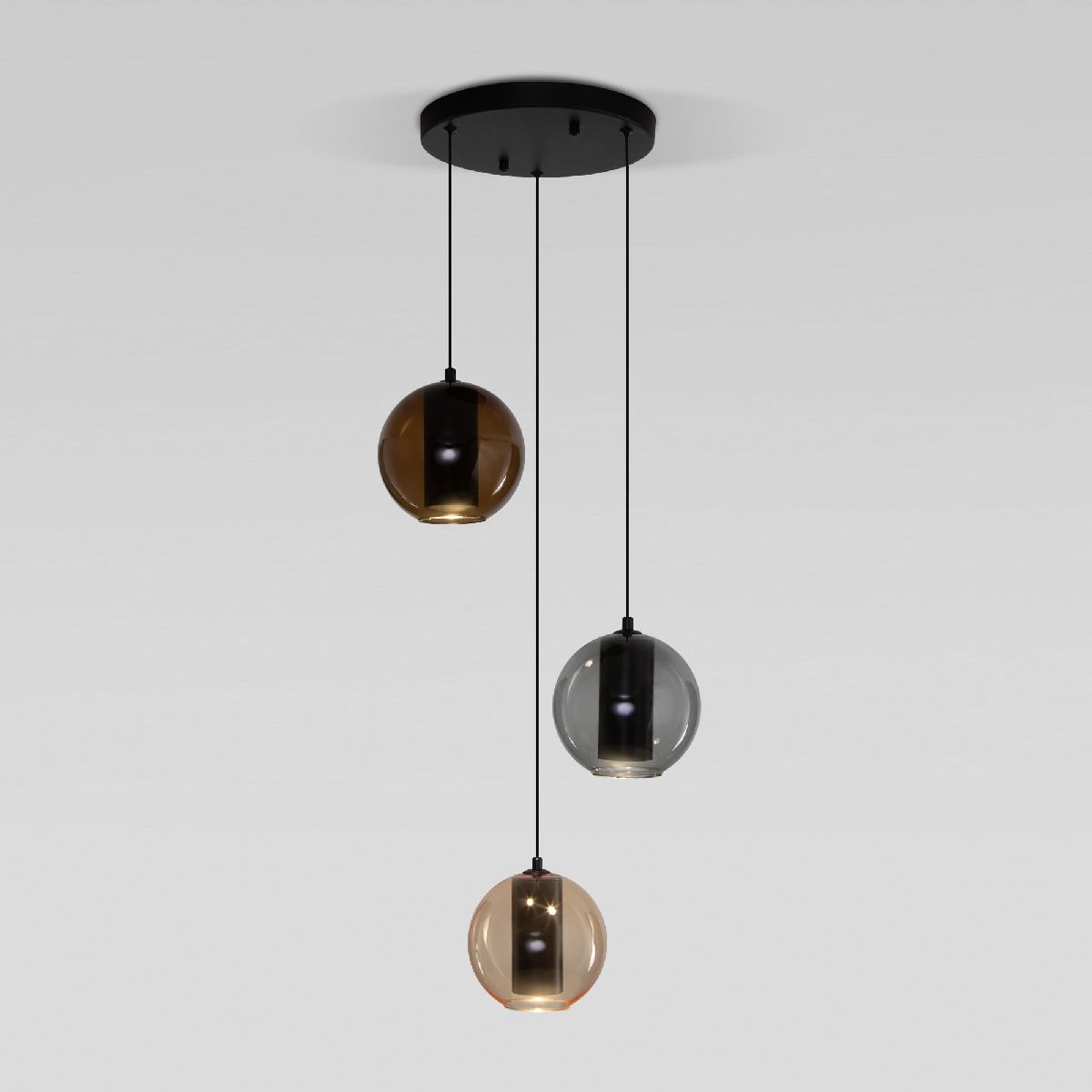 Подвесной светильник Eurosvet Cobble 50258/3 LED дымчатый/ бежевый/ шоколад a064554 Подвесной светильник Eurosvet Cobble 50258/3 LED дымчатый/ бежевый/ шоколад a064554