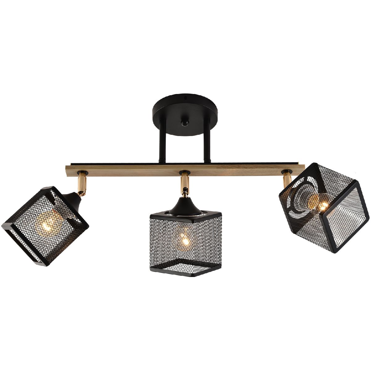 Спот Reluce 01591-3.3-03B BK+FGD+WOOD Спот Reluce 01591-3.3-03B BK+FGD+WOOD