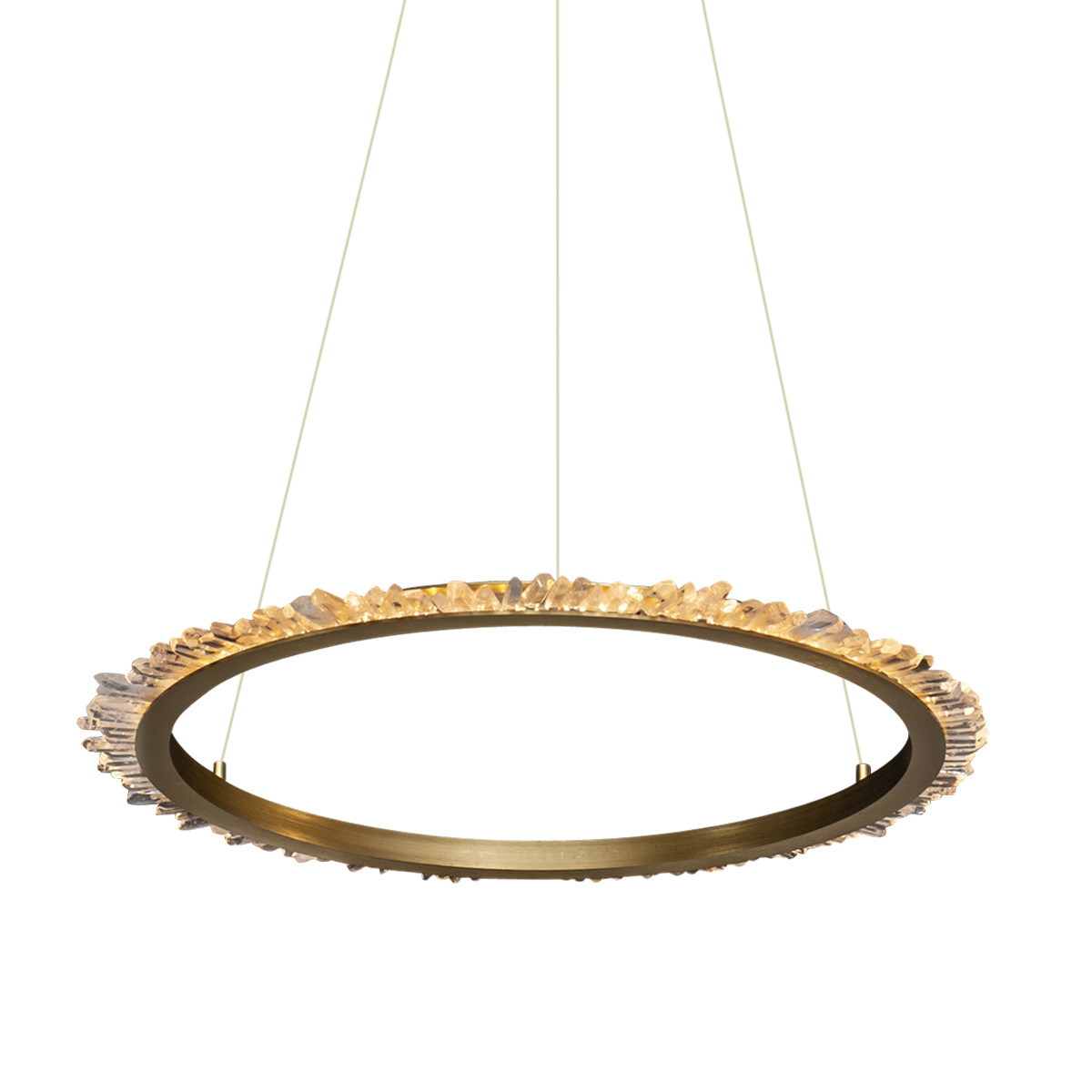 Подвесная люстра Delight Collection Quartz Halo MD20020154-1B satin gold Подвесная люстра Delight Collection Quartz Halo MD20020154-1B satin gold