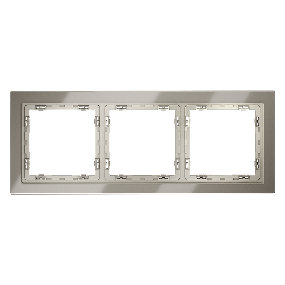 Рамка на 3 поста Voltum S70 VLS110304 (шелк, стекло)