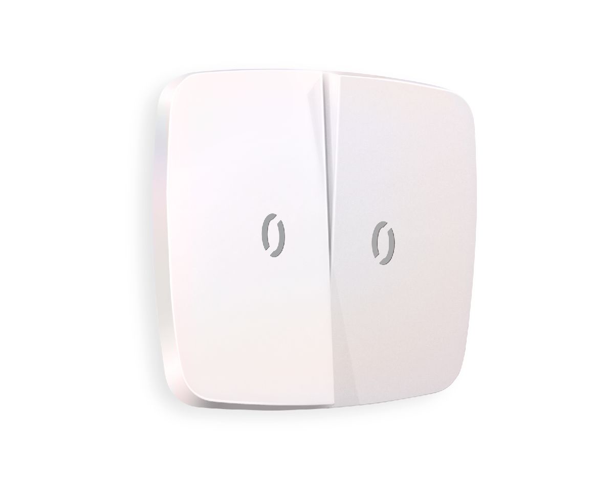 Лицевая панель для выключателя двухклавишного с подсветкой Ambrella Volt Omega OP2040