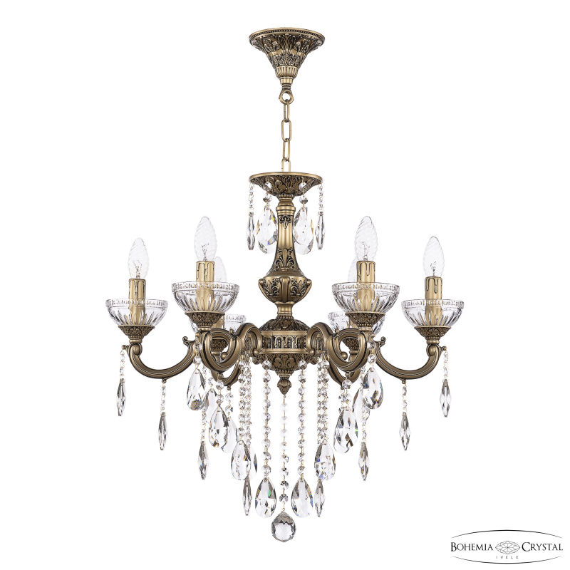 Подвесная люстра Bohemia Ivele Crystal AL78101/6/175 B AGB P Clear/M-1G