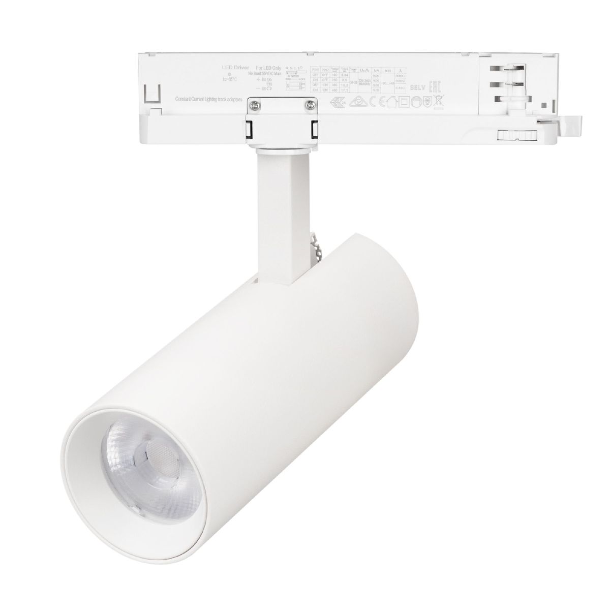 Трековый однофазный светильник Arlight LGD-GERA-2TR-R55-10W Warm3000 (WH, 55 deg, 230V) 055062
