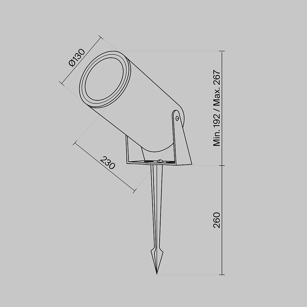 Ландшафтный светильник Maytoni Bern O050FL-L30W3K