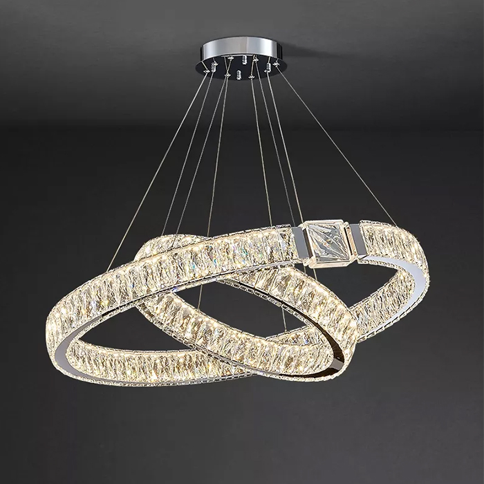 Подвесная люстра Delight Collection D8010P/2R/D800+600 silver Подвесная люстра Delight Collection D8010P/2R/D800+600 silver
