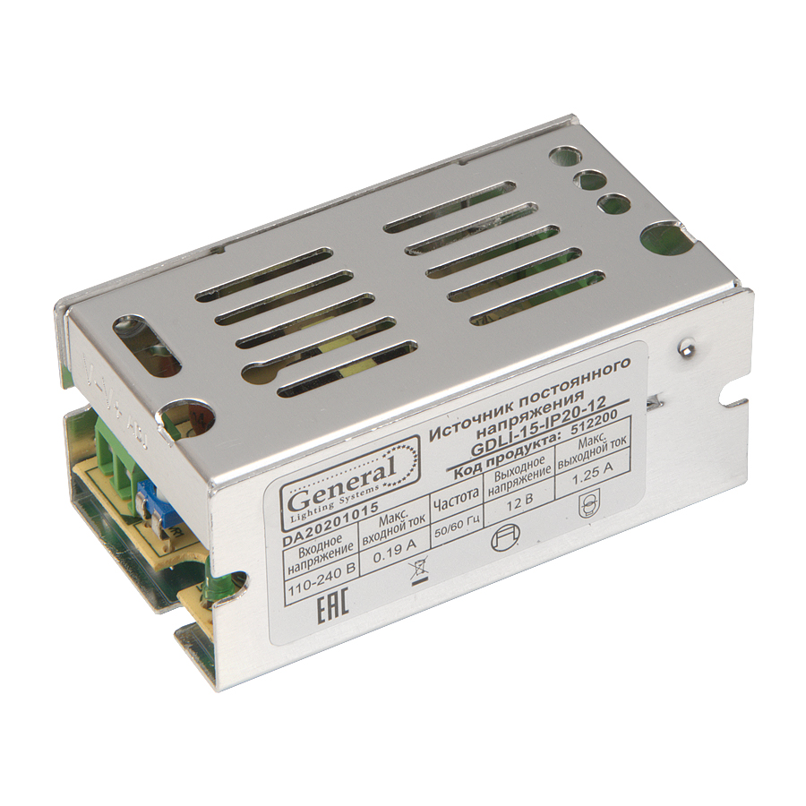 Драйвер General GDLI-15-IP20-12 512200 Драйвер General GDLI-15-IP20-12 512200
